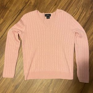 Blush Pink Brooks Brothers Silk + Cashmere Sweater